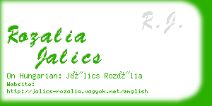 rozalia jalics business card